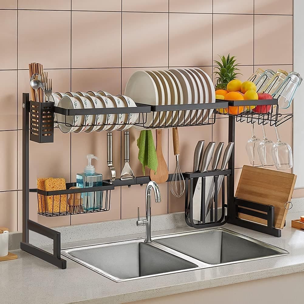 Dish Racks Sink Pot Drainer Dish Rack Over Sink (81-93cm) – CHEF