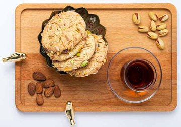 Homemade mixed nut cookies on a baking tray