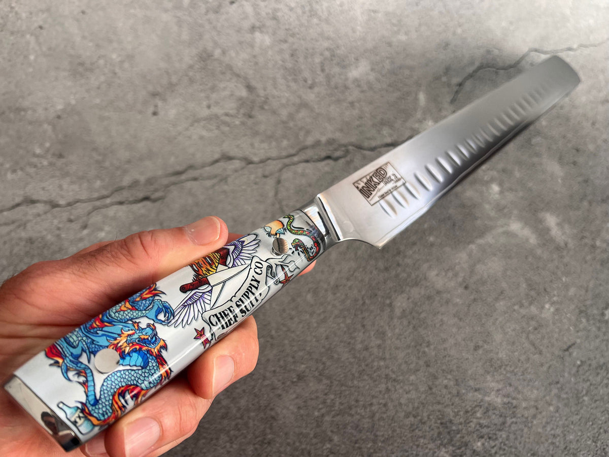 CHEF SUPPLY CO 3 Layer VG-10 Damascus 30 cm Slicing & Carving Knife - Inked MK2 Series - Open Box Special