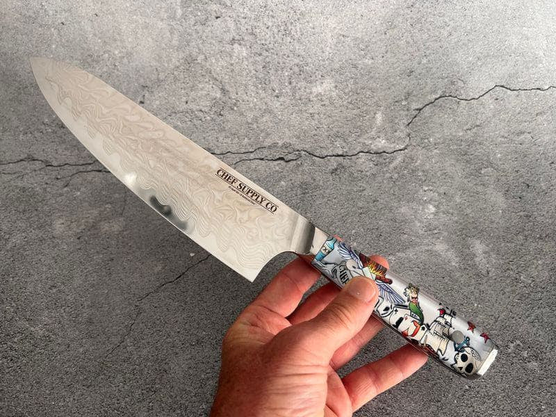 CHEF SUPPLY CO 45 Layer Damascus 20 cm Chef Knife - Open Box Special