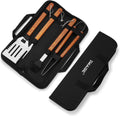 Chef Supply Co BBQ Grill Handle Tool 4 Piece Wooden Handle BBQ Tool Set