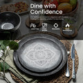 CHEF SUPPLY CO Black Melamine Dinnerware 12-Piece Set