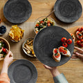 CHEF SUPPLY CO Black Melamine Dinnerware 12-Piece Set