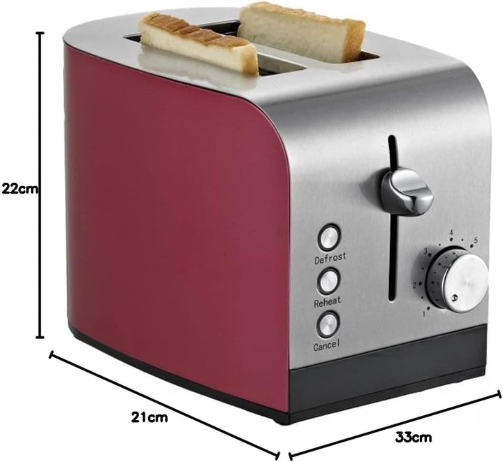 Chef Supply Co Bread Toaster 2 Slice Stainless Steel Toaster