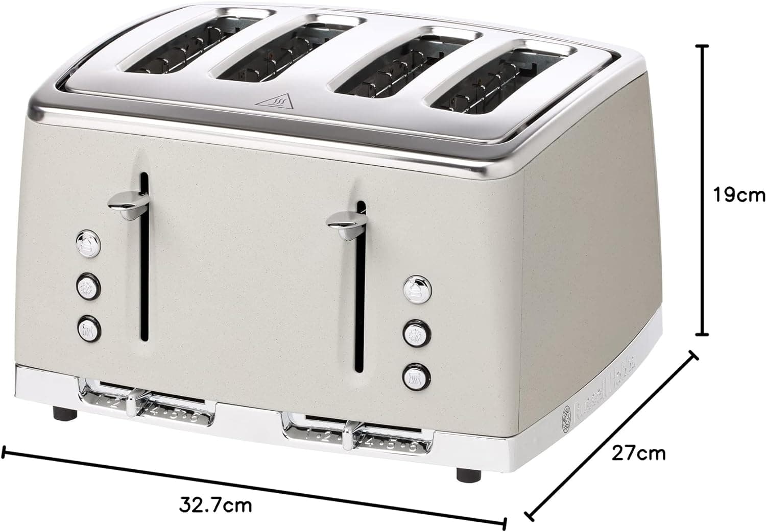Stone Toaster Russell Hobbs Stone Textured 4-Slice Toaster | Neutral Mineral Elite