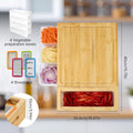 CHEF SUPPLY CO Chopping Board Large Bamboo Cutting Board With 4 Containers & Phone Holder