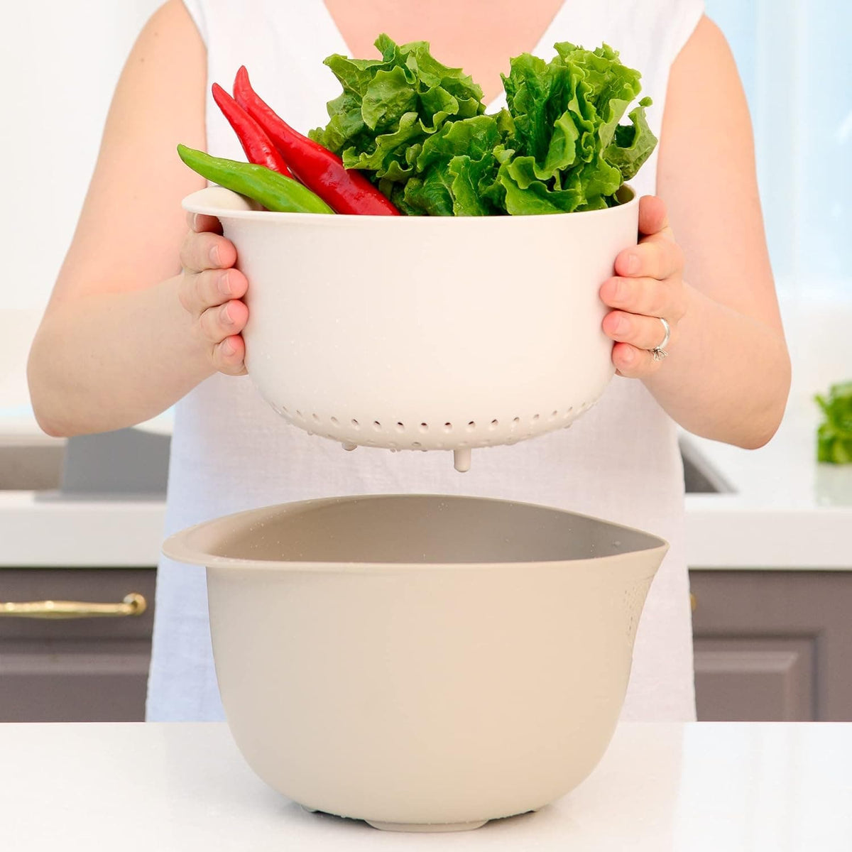 Colander Chef BLUE GINKGO Prep Suite | Hydro-Kinetic Drainage Elite