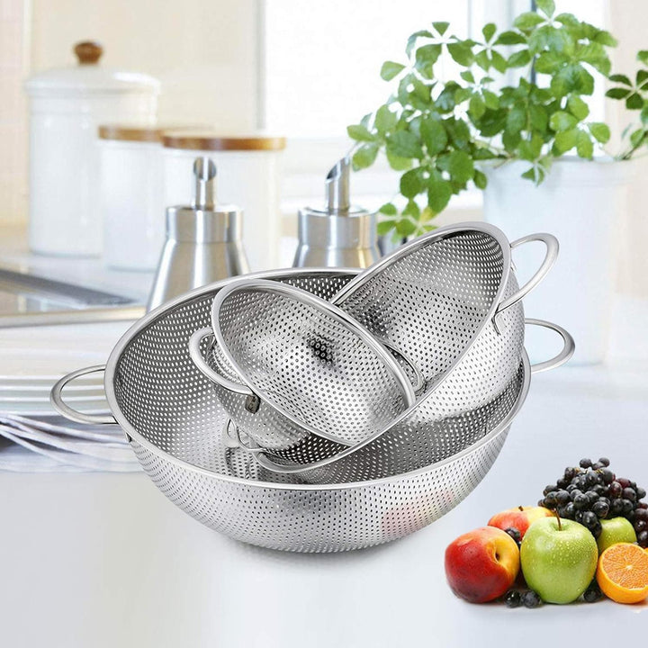 Chef Supply Co Colander Micro-Perforated Colanders 3Pcs