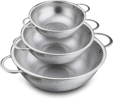 Chef Supply Co Colander Micro-Perforated Colanders 3Pcs