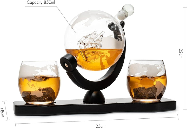 Chef Supply Co Decanter Globe Whiskey Decanter Globe 850ml