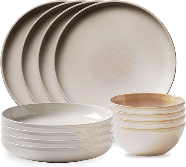 Chef Supply Co Dinnerware Handcrafted Artisanal Dinnerware Set 16Pcs