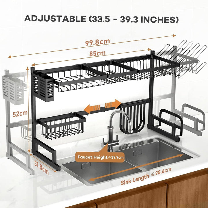 Chef Supply Co Dish Rack Dish Rack Over Sink (81-93cm)