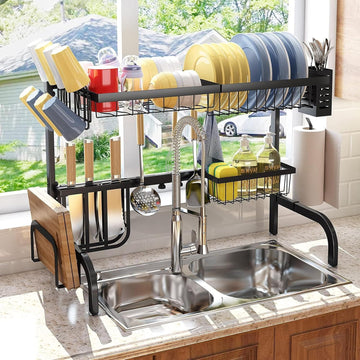 Chef Supply Co Dish Rack Over-Sink Dish Drying Rack – Large Adjustable