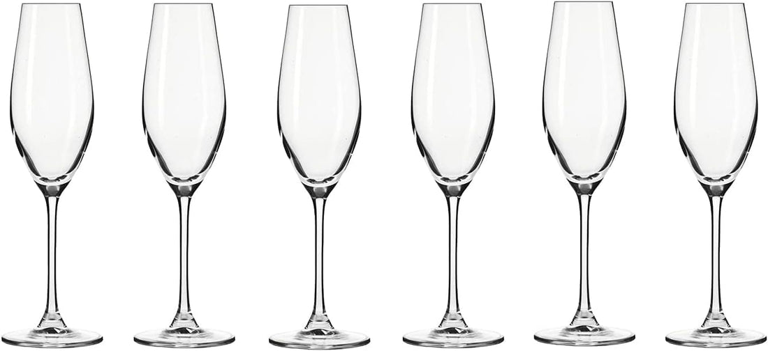 Chef Supply Co Drinking Glassware Champagne Flute 210ML 6Pcs