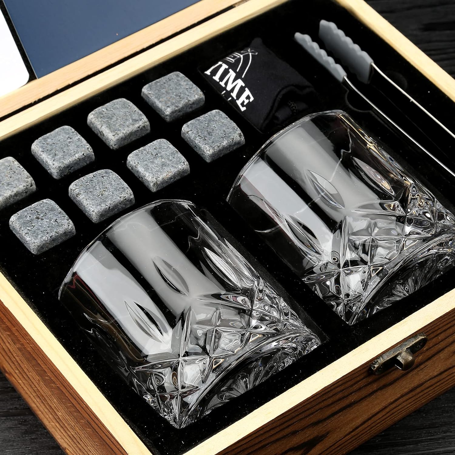 Chef Supply Co Drinking Glassware Two Premium Whisky Glasses & Eight Cold Stones Set
