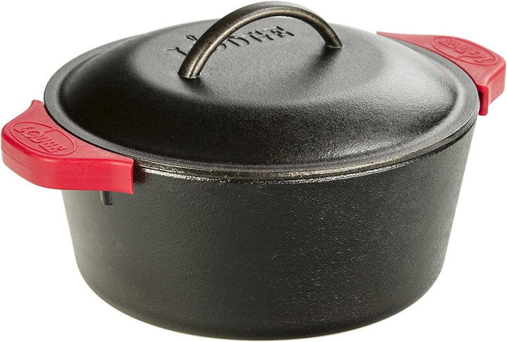Chef Supply Co Dutch Oven Cast Iron Dutch Oven with Handle Holders 5Qt