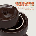 CHEF SUPPLY CO Fermentation Jar 2L Ceramic Fermentation Crock with Weights, Lid & Pounder