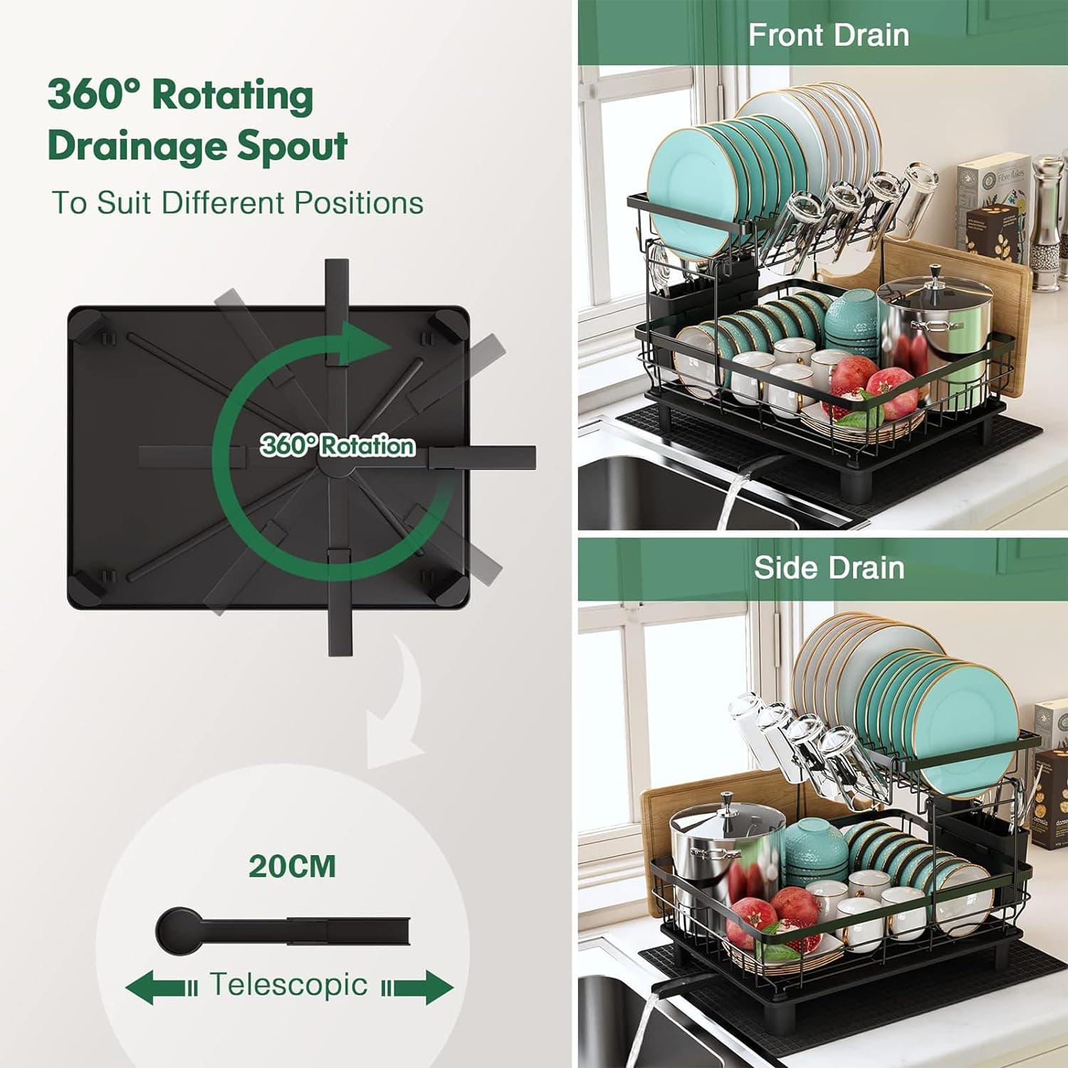 Food Dryer Rack Jabykare 2-Tier Logistics Station | Hydro-Kinetic Drainage Elite