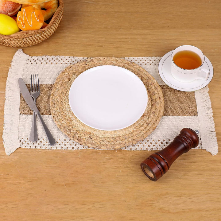 Chef Supply Co Fry Pan Handmade Boho Placemats Set of 6