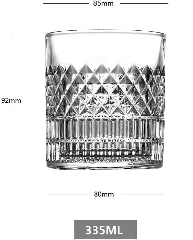 Chef Supply Co Glassware Crystal Whiskey Glass with Iceball Molds 4 Piece Set