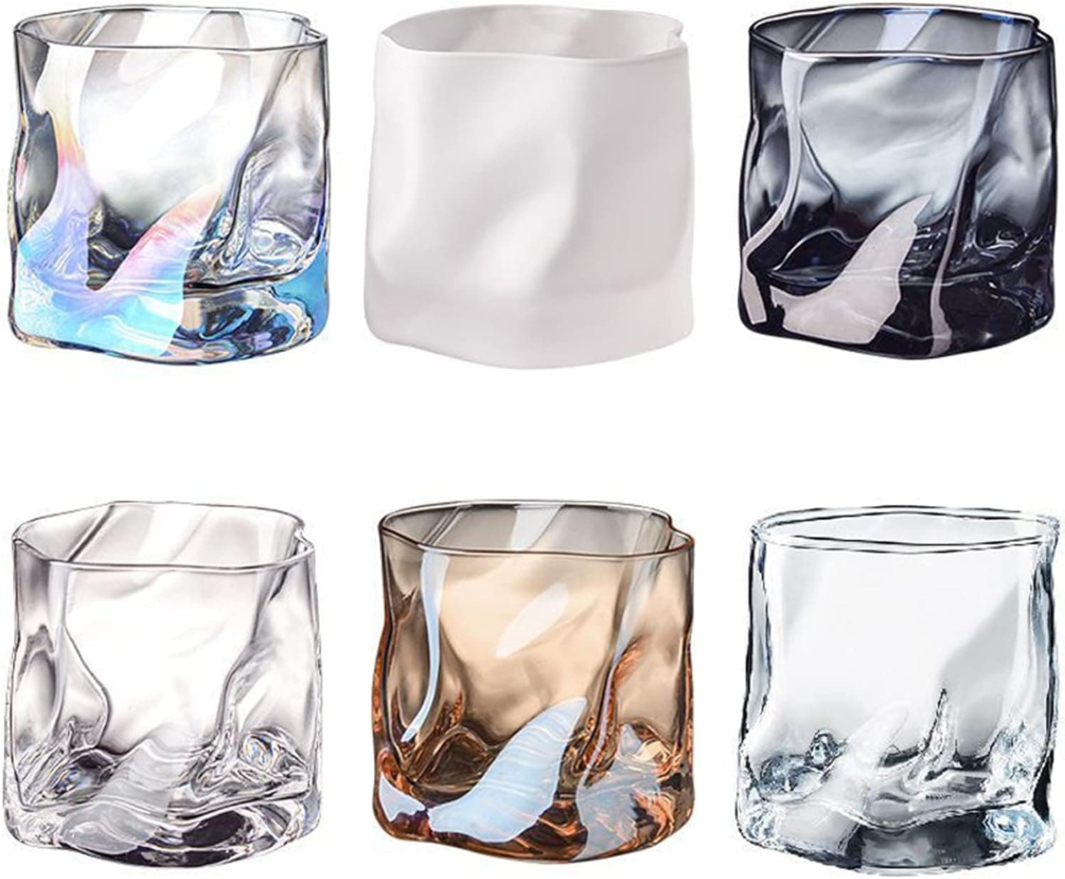 Chef Supply Co Glassware Drinkware Colored Glass 6 Piece Set