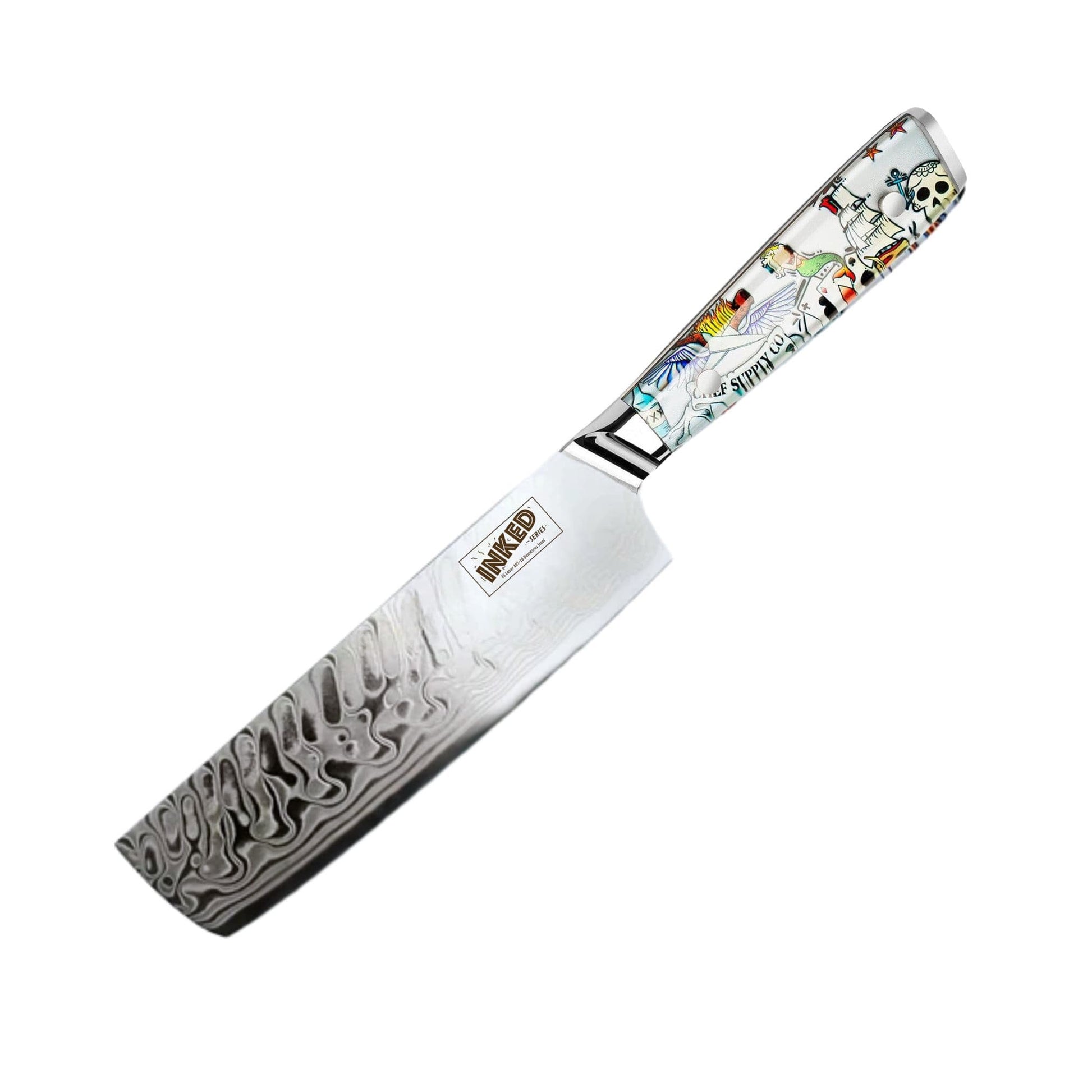 CHEF SUPPLY CO Inked Series 18 cm - 7 inch Nakiri Vegetable Knife