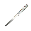 CHEF SUPPLY CO Inked Series Boning & Trimming Knife. 18 cm - 7 inch 45 Layer AUS-10 Damascus, Resin Handle. (NON FLEXIBLE)