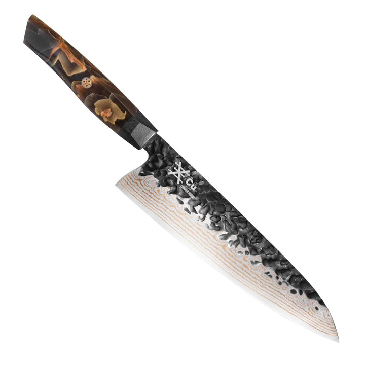 CHEF SUPPLY CO Kitchen Knives Copper Series 20cm - 8 inch Damascus Chef Knife with VG-10 core