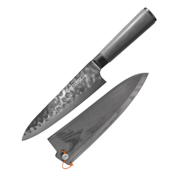 CHEF SUPPLY CO Kitchen Knives Grayven Chef Knife - 20cm - 8” - German Stainless Steel with Wooden Sheath