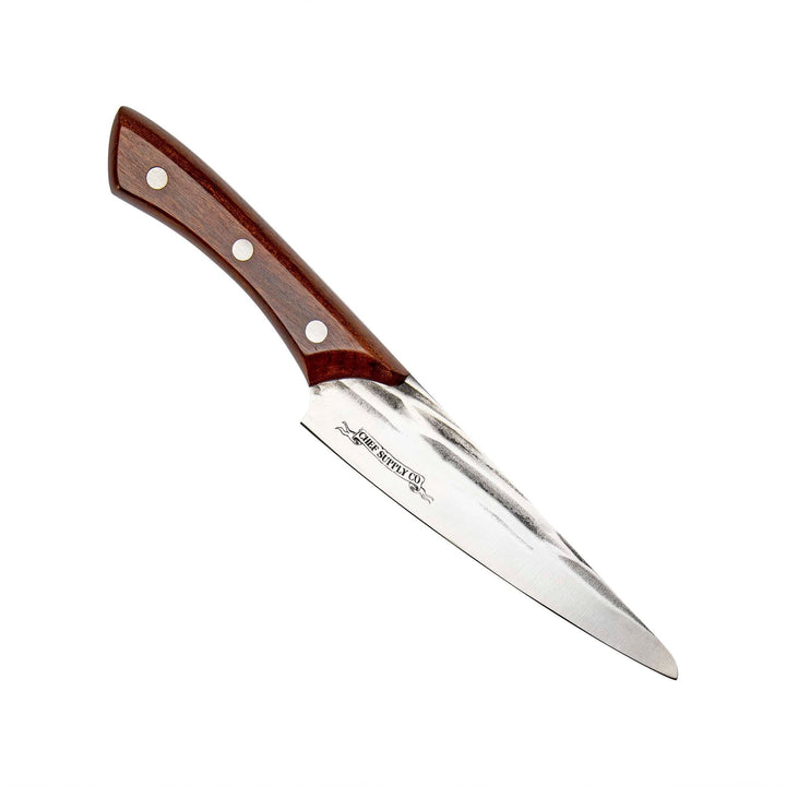 Chef Supply Co Kitchen Knives Red Series 15cm Utility Knife with Full Tang Hard Wood Handle