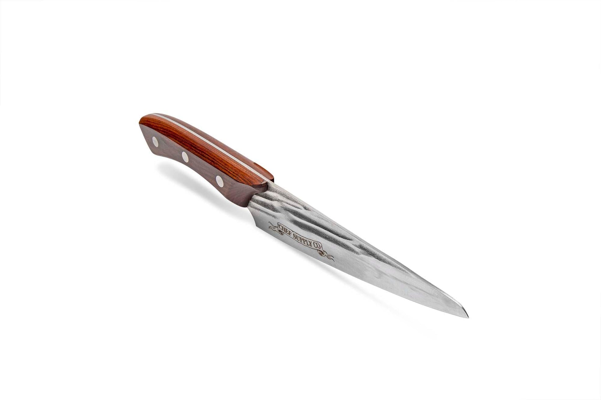 Chef Supply Co Kitchen Knives Red Series 15cm Utility Knife with Full Tang Hard Wood Handle