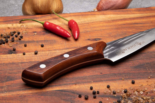 Chef Supply Co Kitchen Knives Red Series 15cm Utility Knife with Full Tang Hard Wood Handle