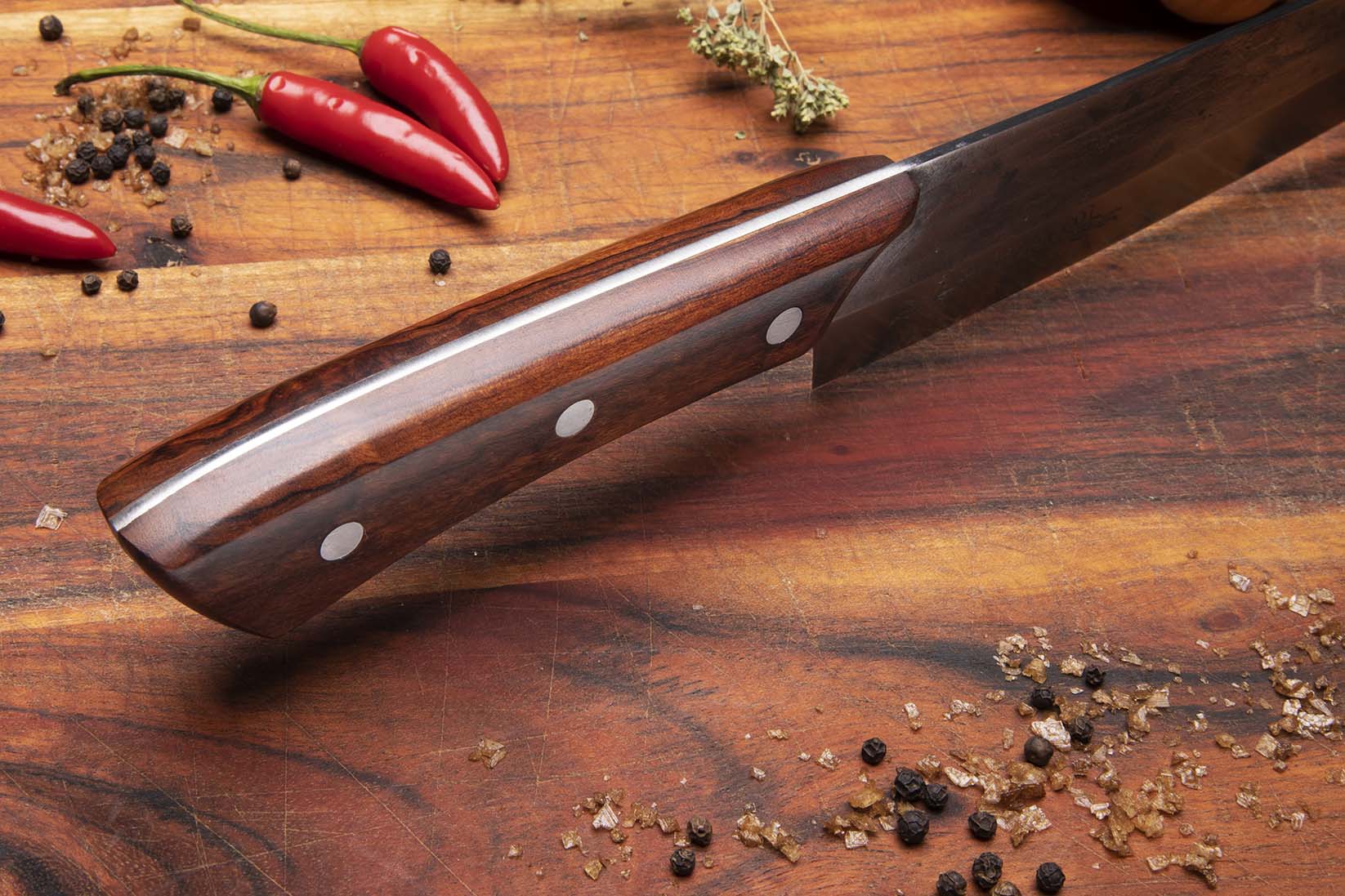 Chef Supply Co Kitchen Knives Red Series 20cm Chef Knife with Full Tang Hard Wood Handle