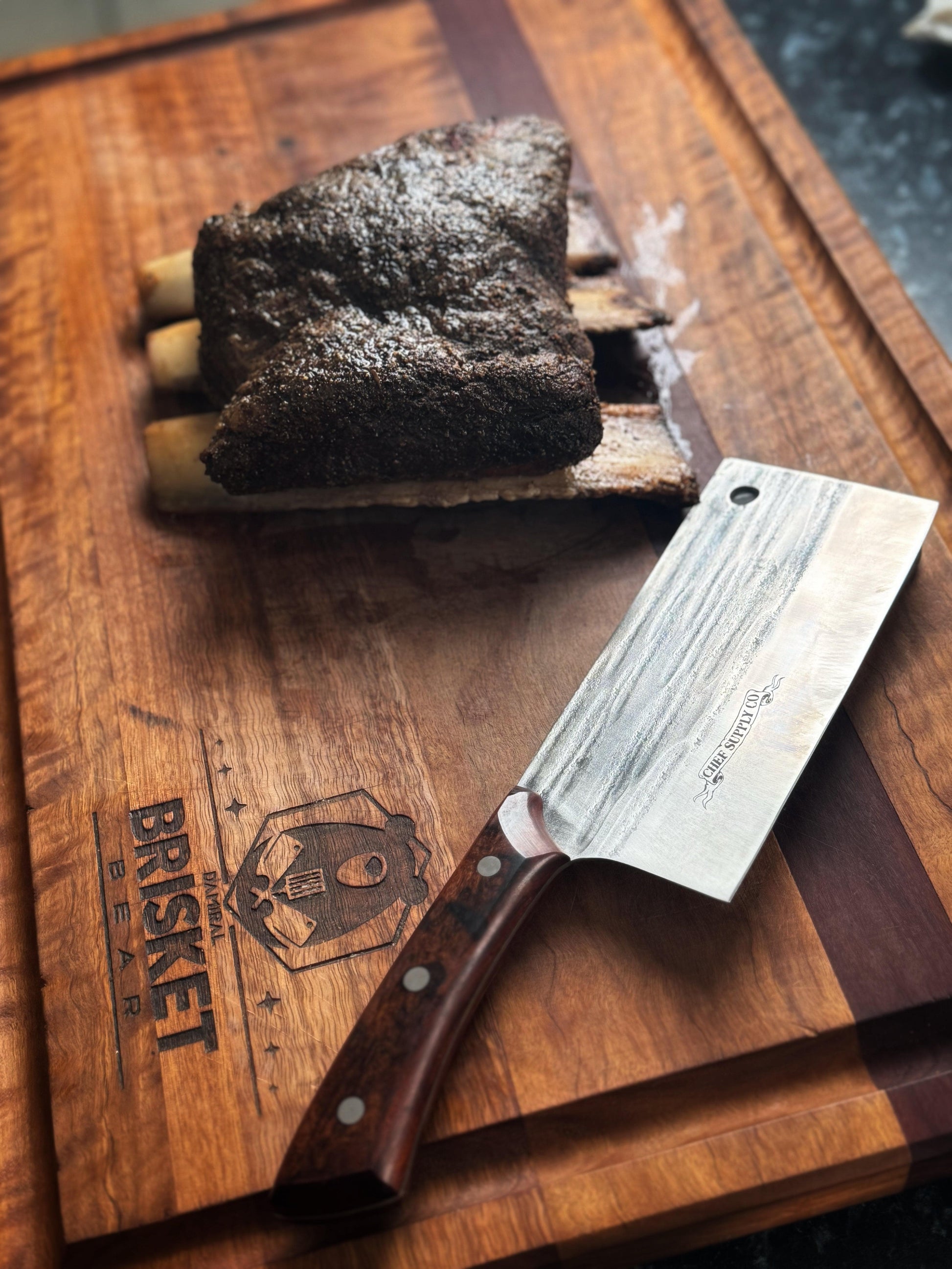 CHEF SUPPLY CO Kitchen Knives Red Series The Chicken Chaser - 17cm 6.5 inch Mid Size Mid Duty Cleaver Knife