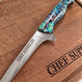 CHEF SUPPLY CO Kitchen Knives Sea Creature MK2 Series 17.5cm / 7” Flexible Fillet Knife – 9Cr18MoV Steel, Resin & Abalone Shell Handle