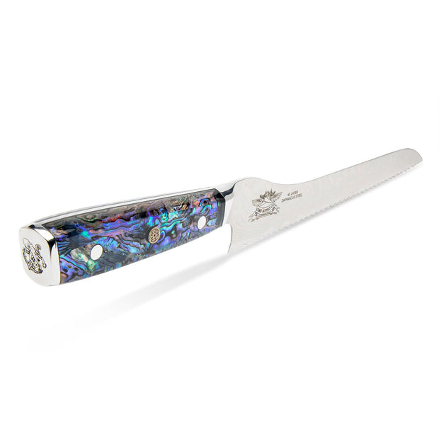 CHEF SUPPLY CO Kitchen Knives Sea Creature Series.  10"-25cm 45 Layer Damascus Bread Knife. Resin Handle
