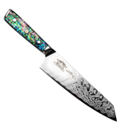 CHEF SUPPLY CO Kitchen Knives Sea Creature Series. 8.25"-21cm Kiritsuke Chef Knife. 45 Layer Damascus, Resin Handle & Sheath