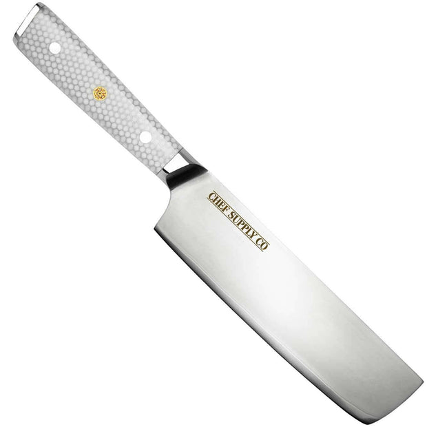 CHEF SUPPLY CO Kitchen Knives White Tessellation Series 17.5cm - 7 inch Nakiri Vegetable Knife