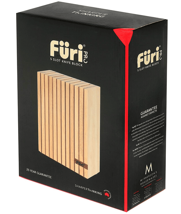 CHEF SUPPLY CO Knife Block Furi Pro 5 Knife Slot Wooden Knife Block
