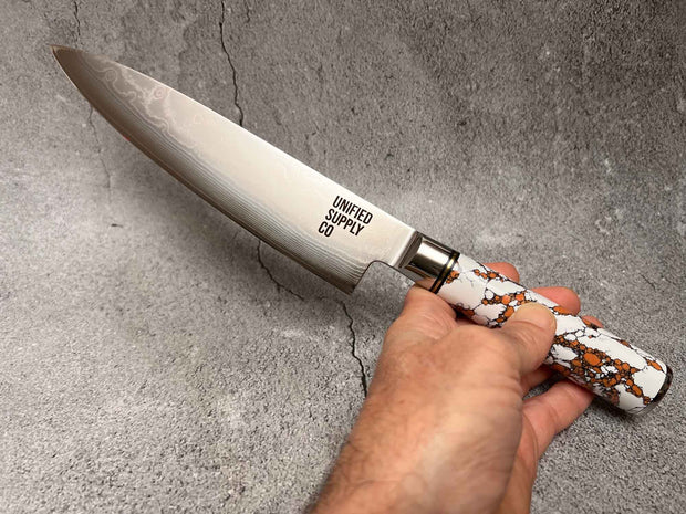 CHEF SUPPLY CO knife SALT LAKE SERIES 20CM DAMASCUS CHEF KNIFE - OPEN BOX SPECIAL