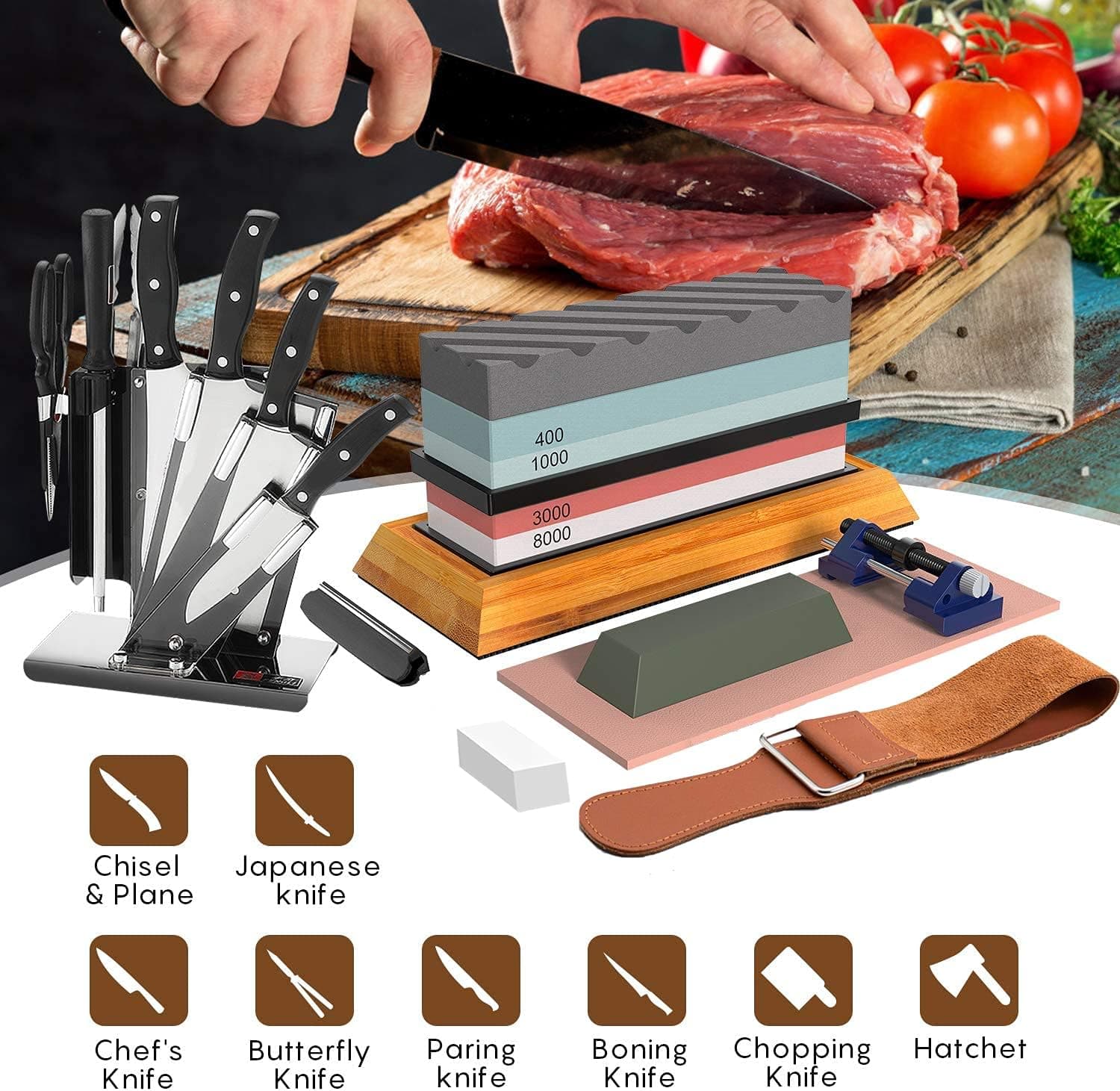 Chef Supply Co Knife Sharpening Stone Knife Sharpening Stone 4 Sides