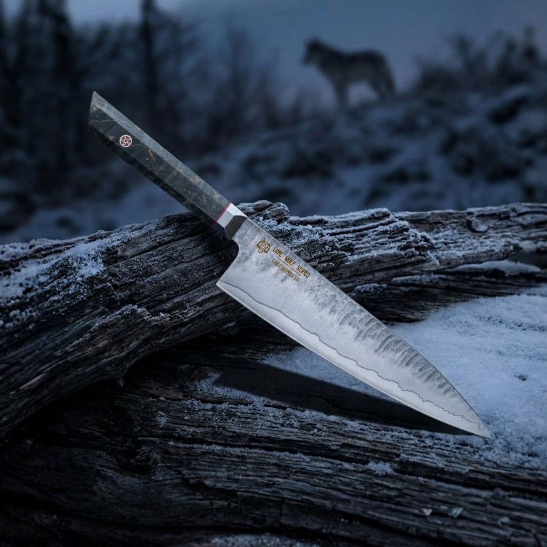 CHEF SUPPLY CO Lone Wolf Series 8" Chef Knife - 3-Layer Steel Core