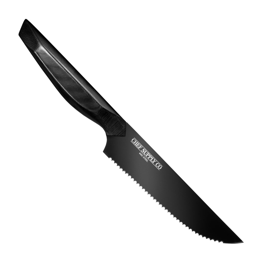 CHEF SUPPLY CO Midnight Series 440C Black Steak Knife - Set of 4