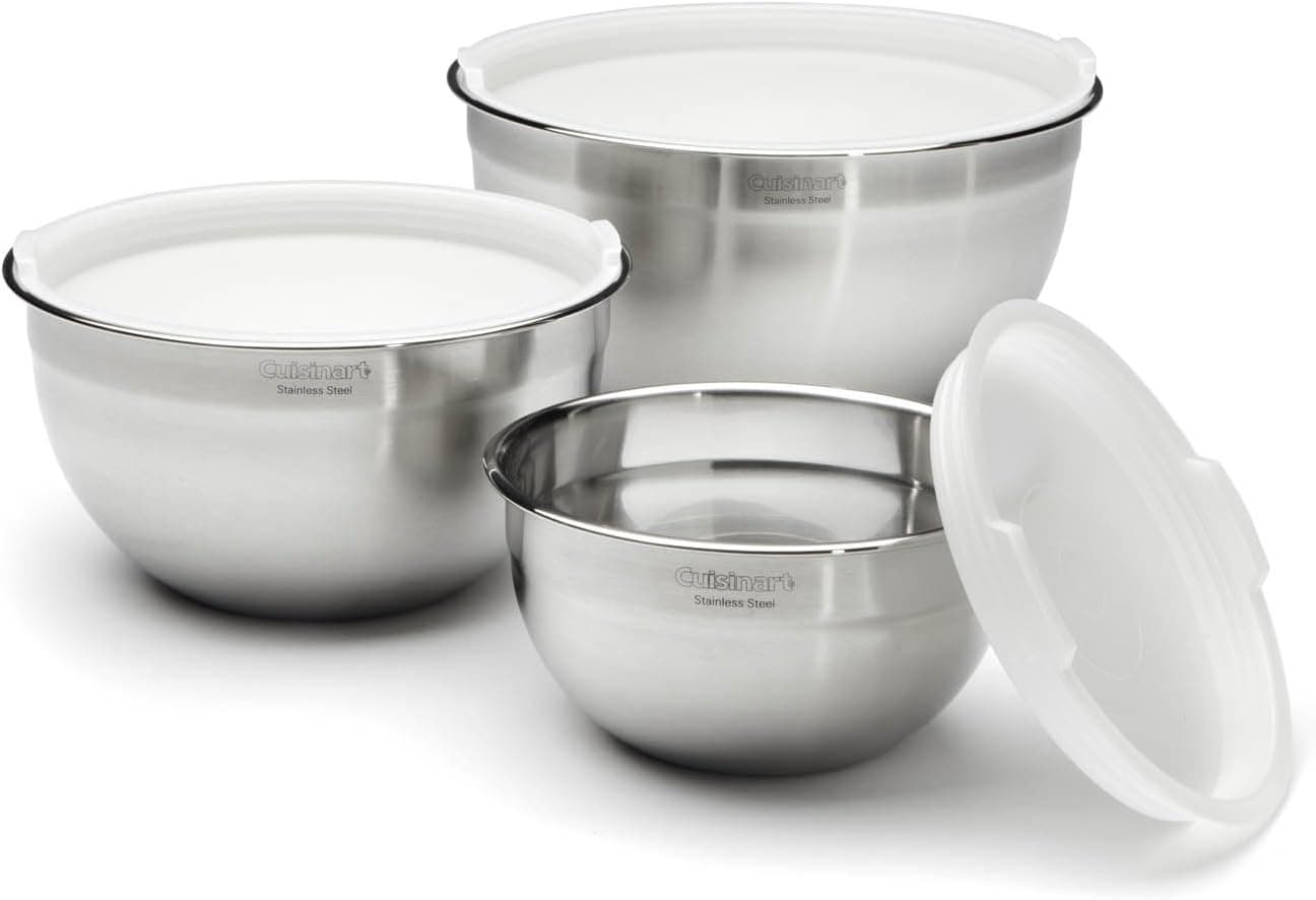 Chef Supply Co Mixing Bowls Set Mixing Bowls with Lids 3 Pcs