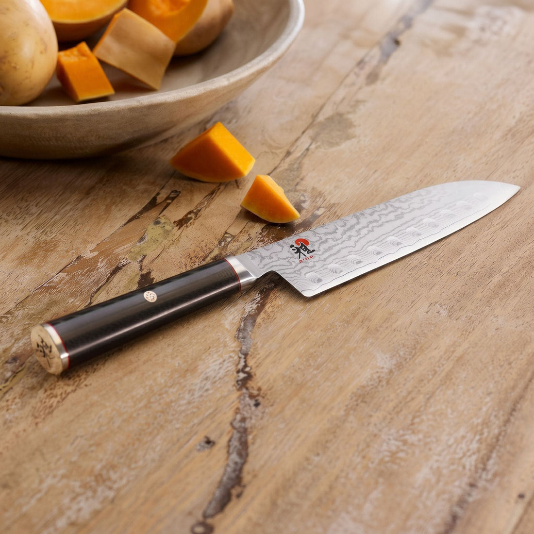 Miyabi Miyabi 5000FCD Pakkawood 17cm Nakiri Knife – FC61 Damascus Steel