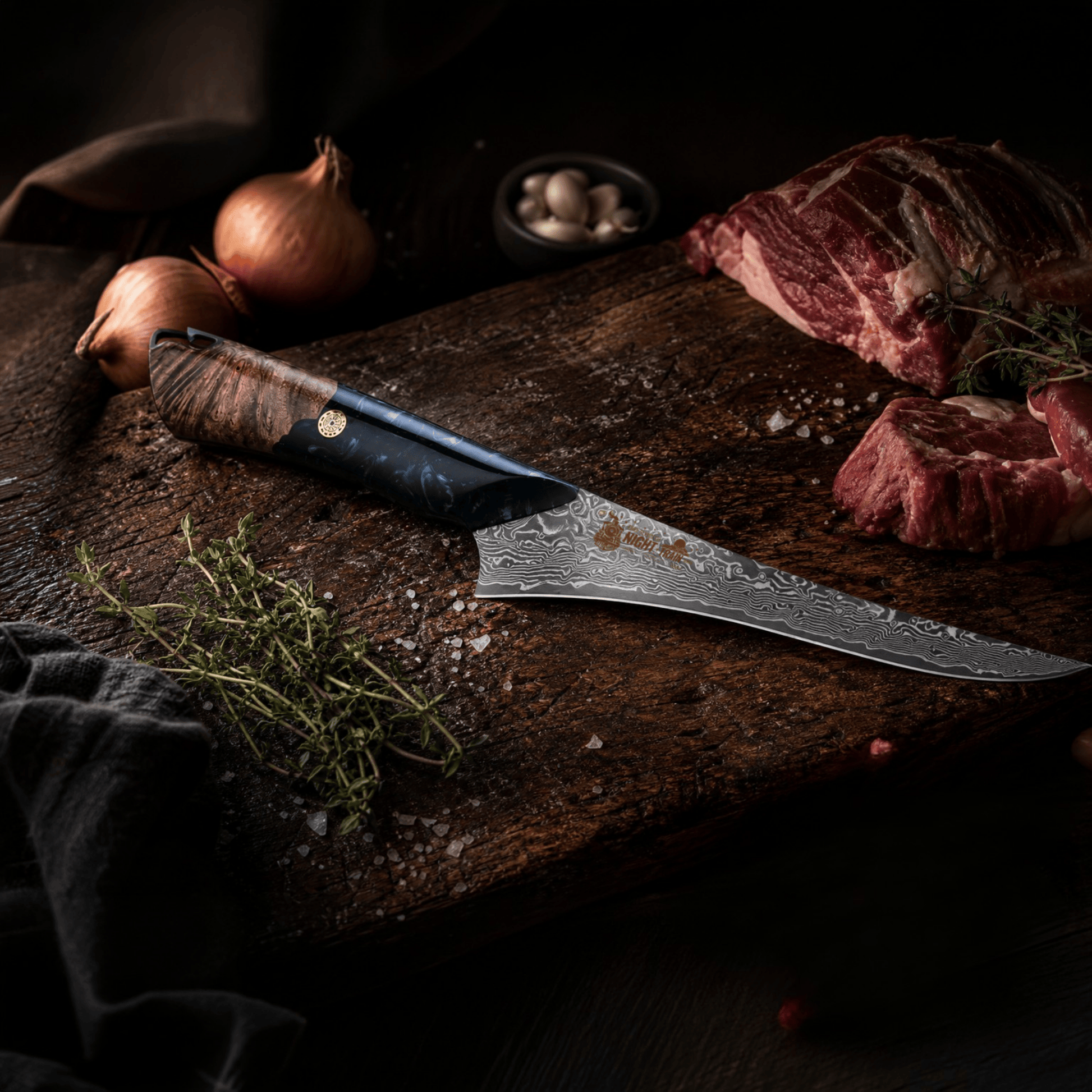 CHEF SUPPLY CO Night Train Boning Knife 6” - 67 Layer Damascus VG10 Steel
