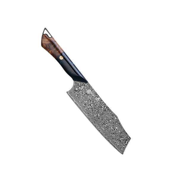 CHEF SUPPLY CO Night Train Series 7” Nakiri Knife - 67 Layer Damascus VG10 Steel