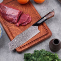 CHEF SUPPLY CO Night Train Series 7” Nakiri Knife - 67 Layer Damascus VG10 Steel