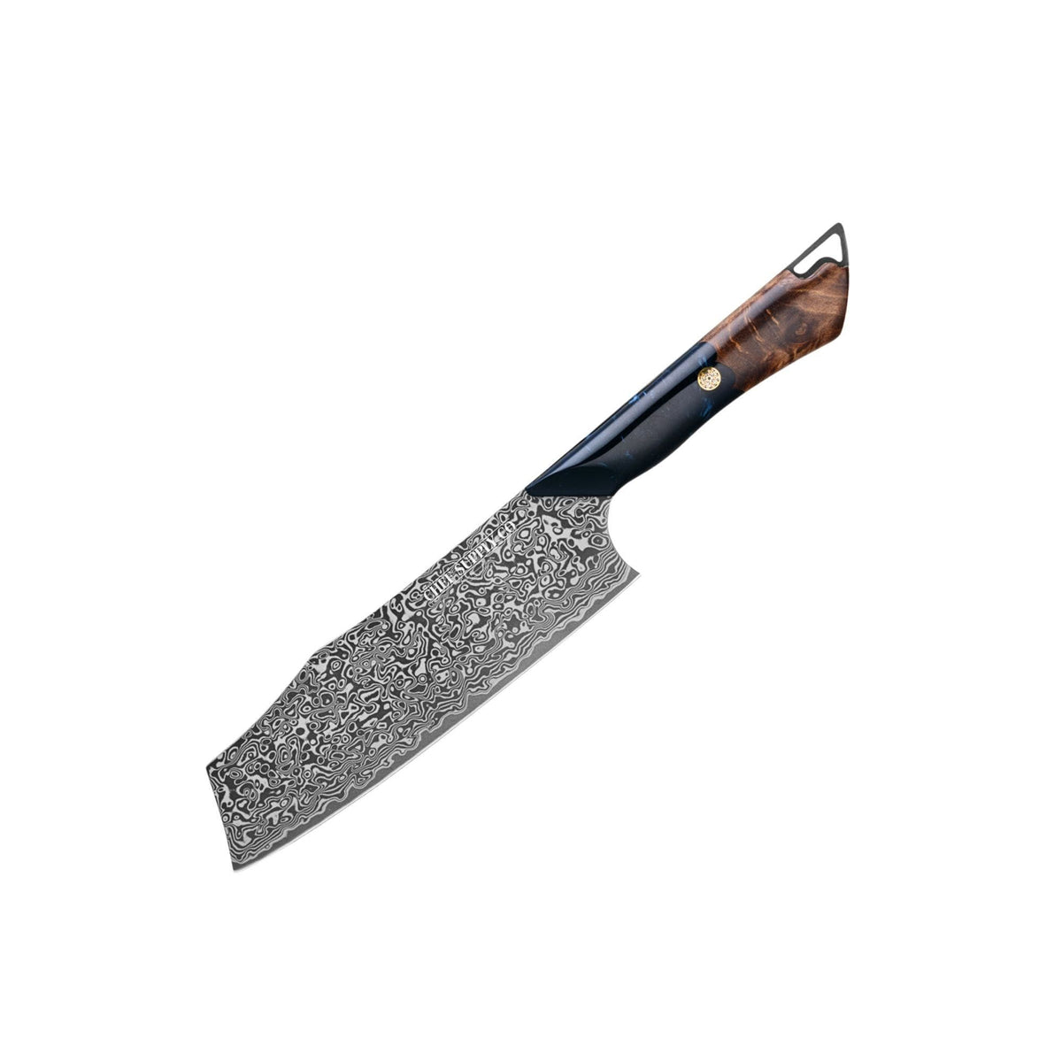CHEF SUPPLY CO Night Train Series 7” Nakiri Knife - 67 Layer Damascus VG10 Steel