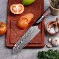 CHEF SUPPLY CO Night Train Series 7” Santoku Knife - 67 Layer Damascus VG10 Steel